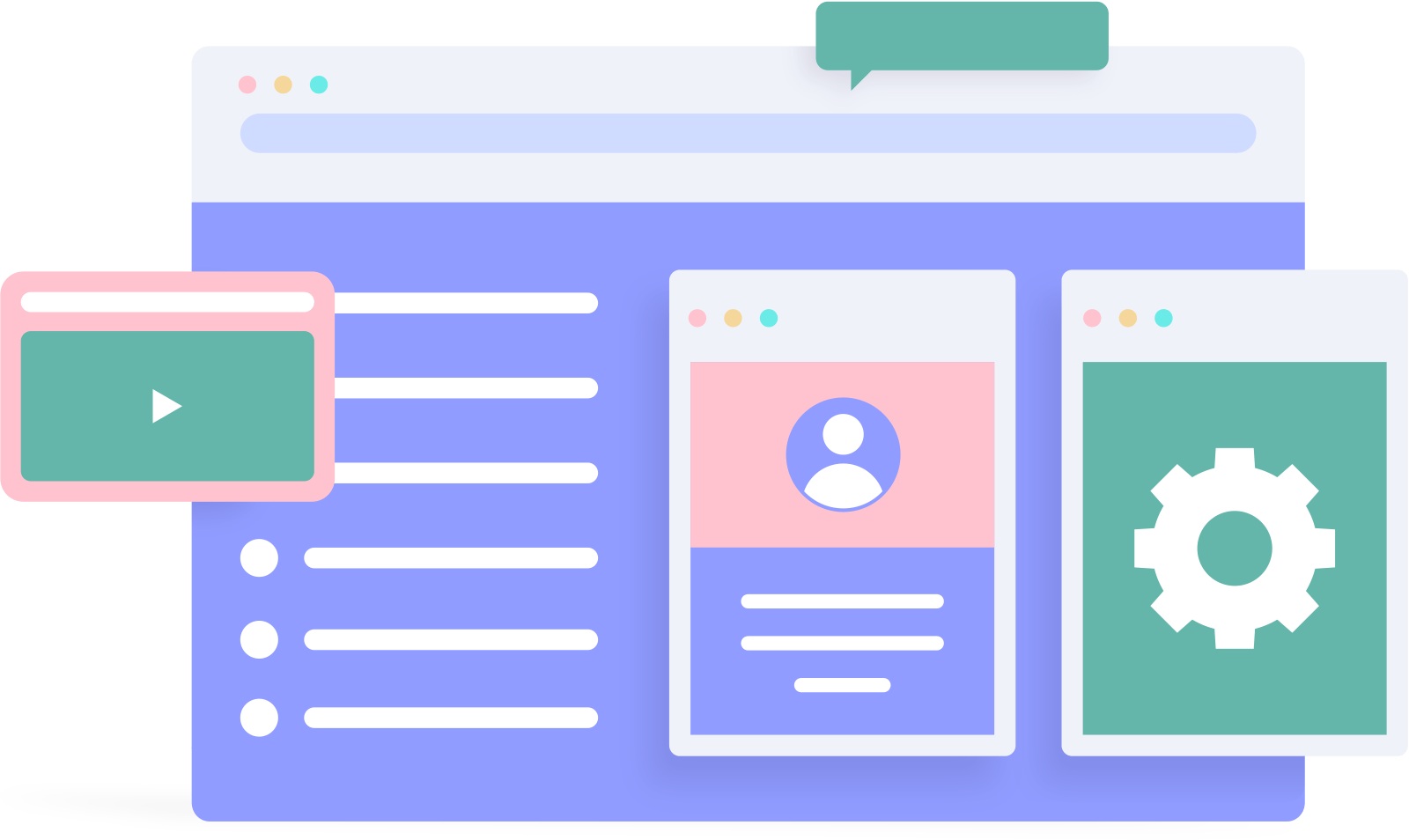 UI/UX design strategy illustration